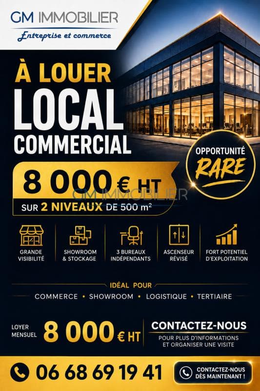Local commercial d'environ 1 000 m2 Fort potentiel d'aména