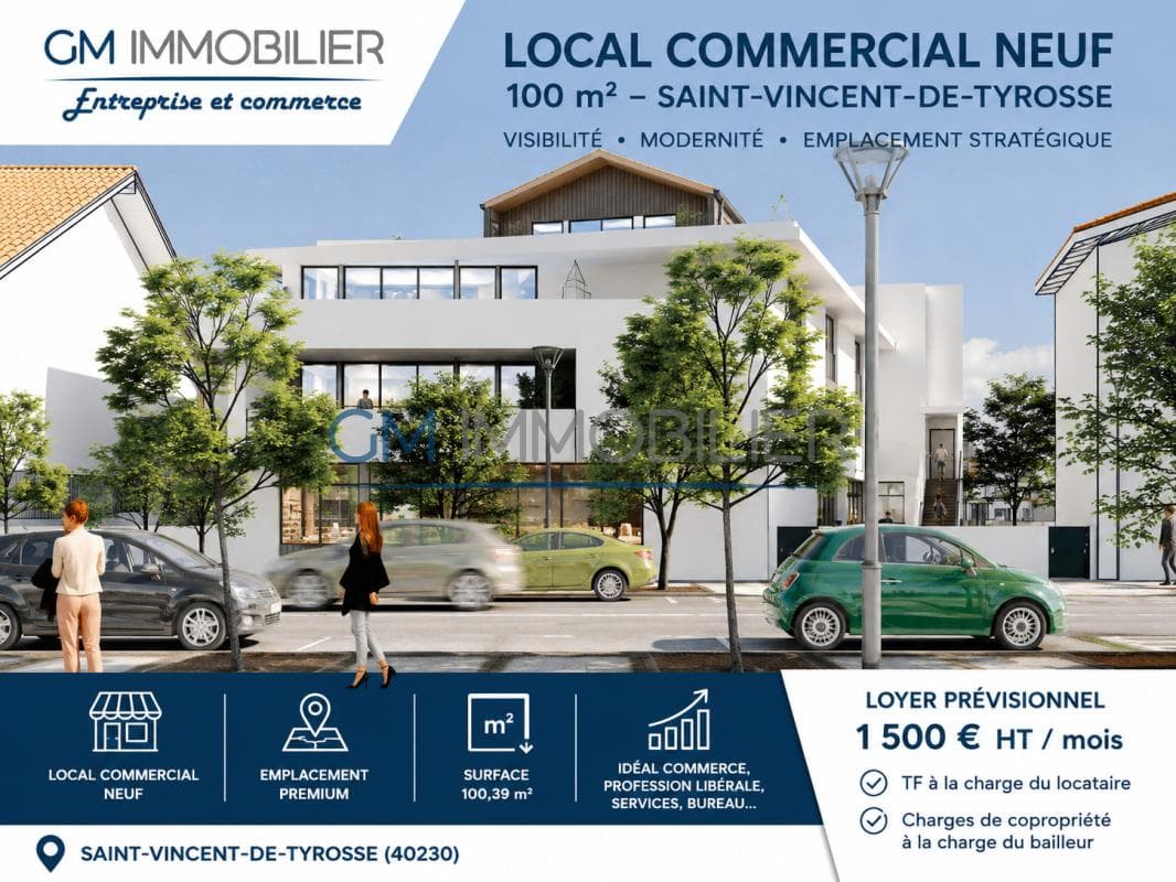 LOCAL COMMERCIAL NEUF SAINT-VINCENT-DE-TYROSSE EMPLACEME